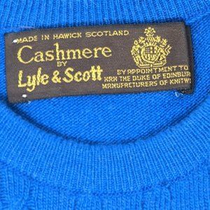 Lyle & Scott 100% Cashmere cable knit sweater 42" Made in Scotland